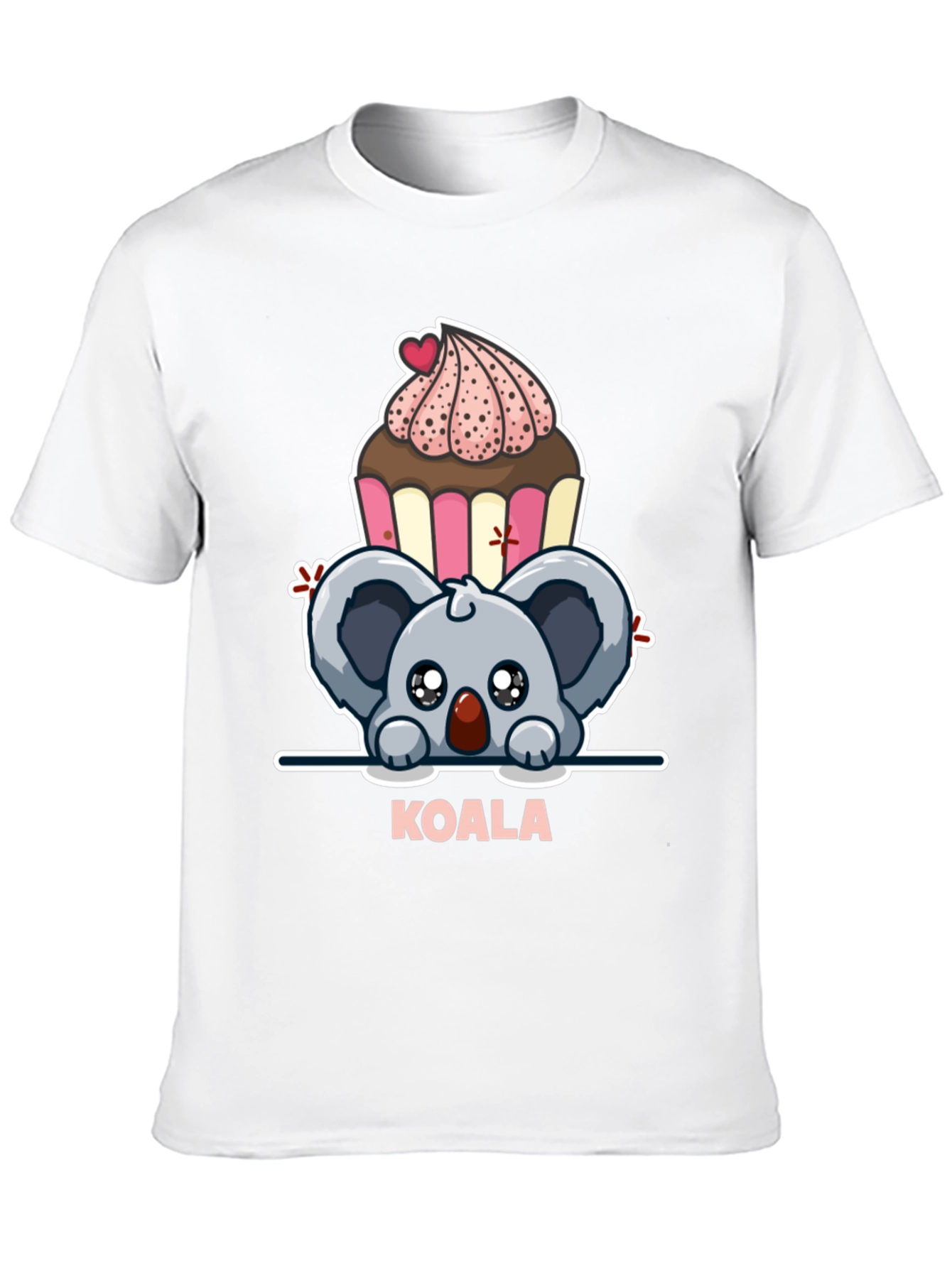 Black Koala & Cupcake Graphic Tee - Sweet Kawaii Style view 10