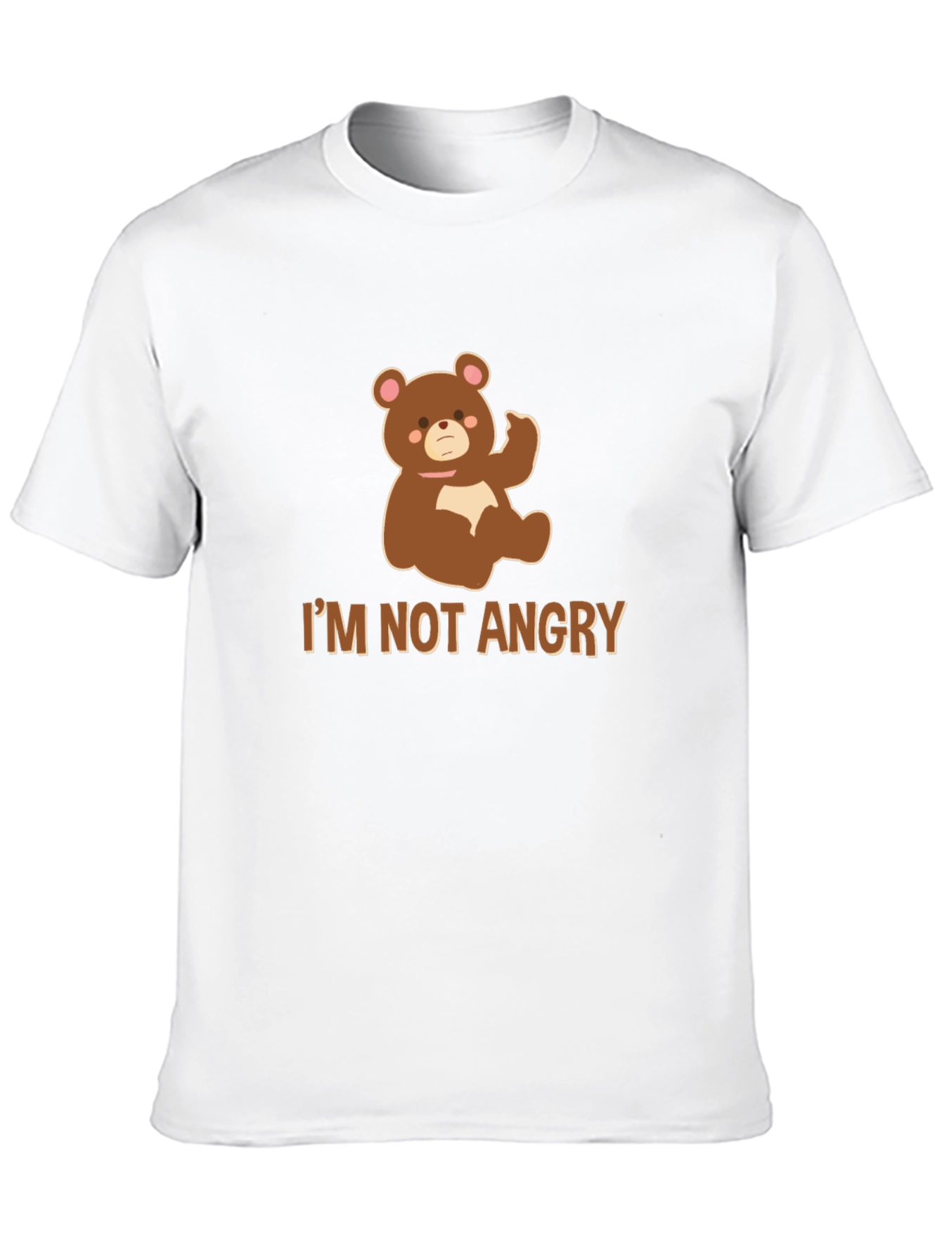 Black I'm Not Angry Bear T-Shirt - Funny Graphic Tee view 10