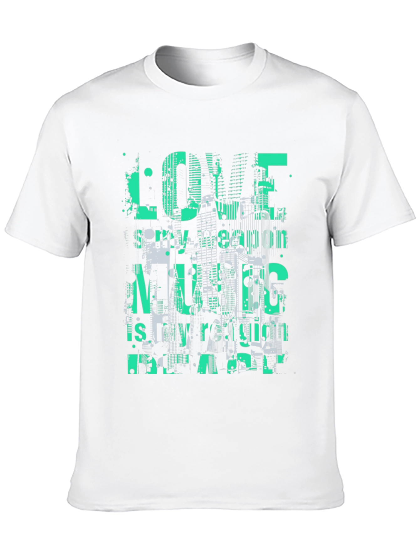 Black Urban Graphic Tee: Love is My Weapon Music is My Religion view 10