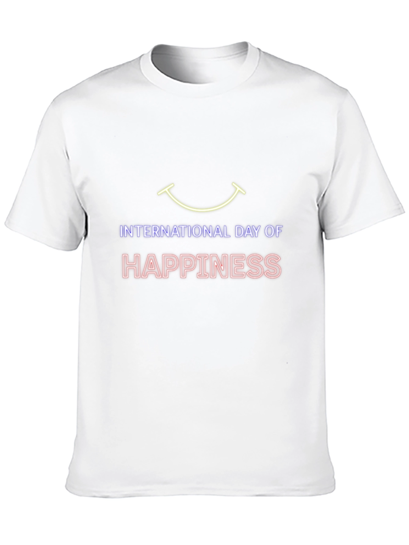Black International Day of Happiness Graphic T-Shirt view 10