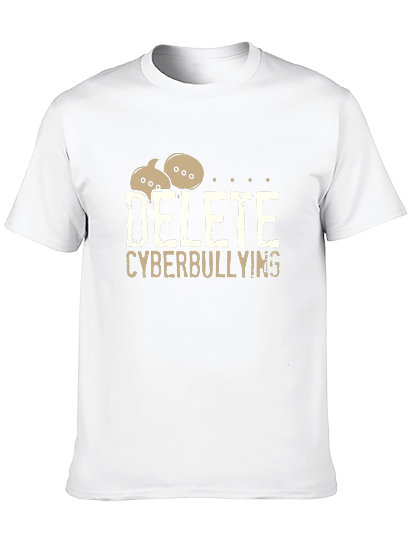 Black Delete Cyberbullying Black T-Shirt - Anti-Bullying Tee view 10