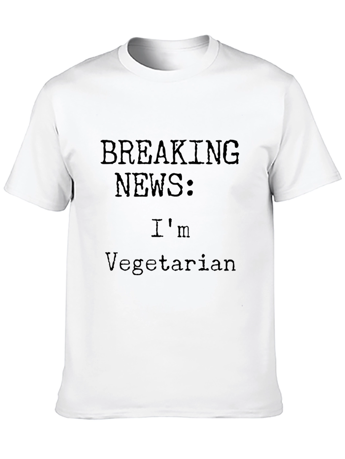 Black Breaking News: I'm Vegetarian T-Shirt view 10
