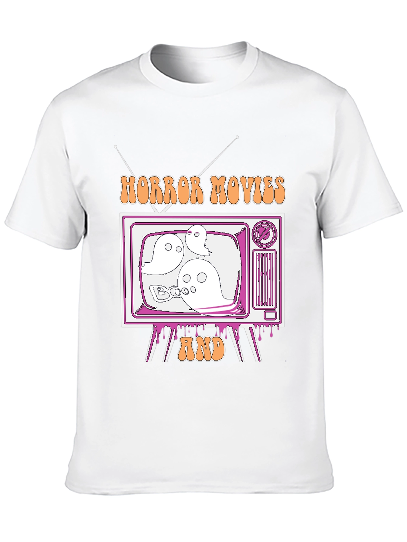 Black Horror Movies & Chill Graphic Tee view 10