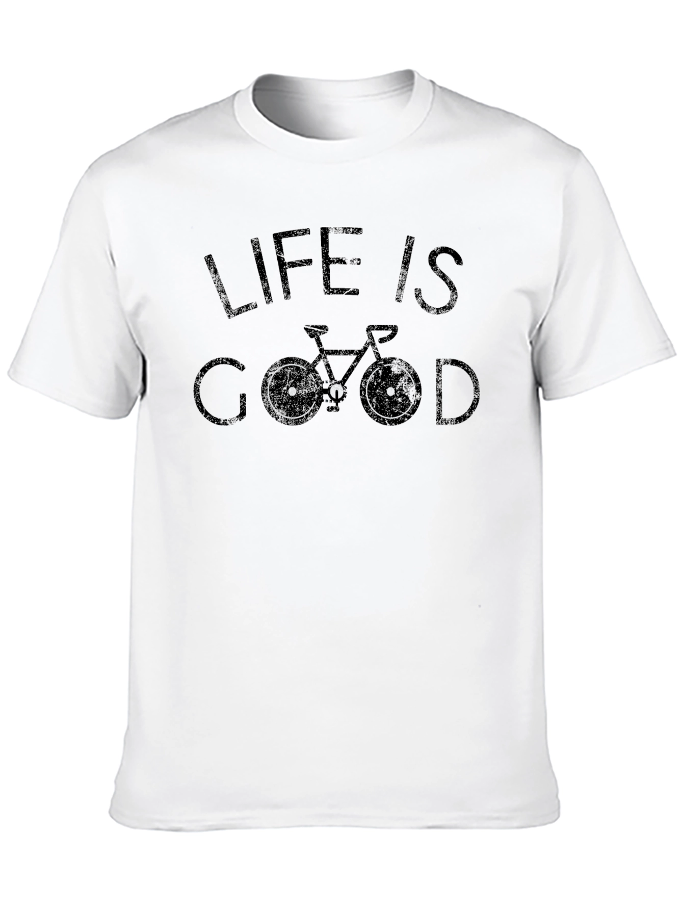 Black Life is Good Bicycle T-Shirt - Black view 10