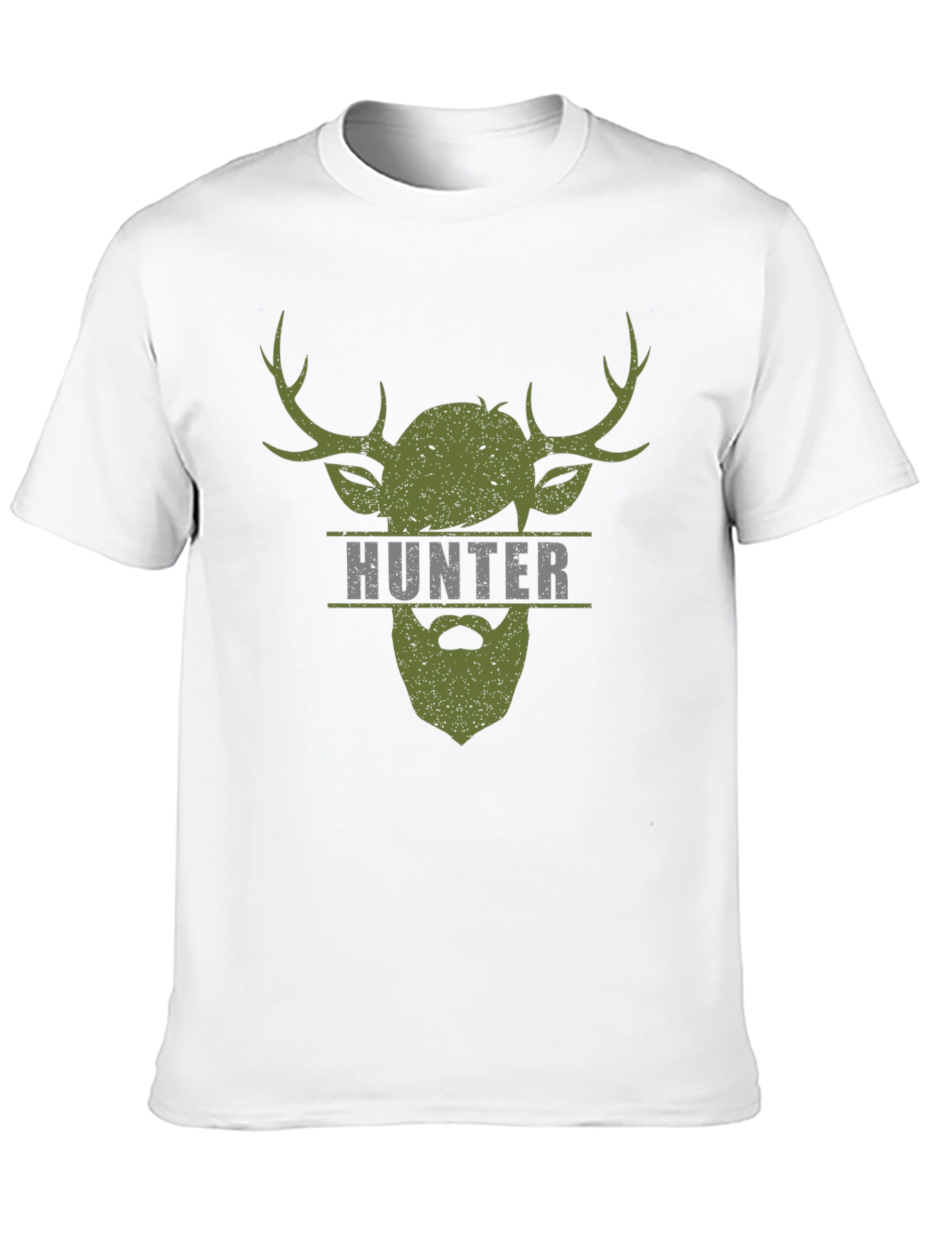 Black Hunter Stag Graphic Tee - Men's Black T-Shirt view 10