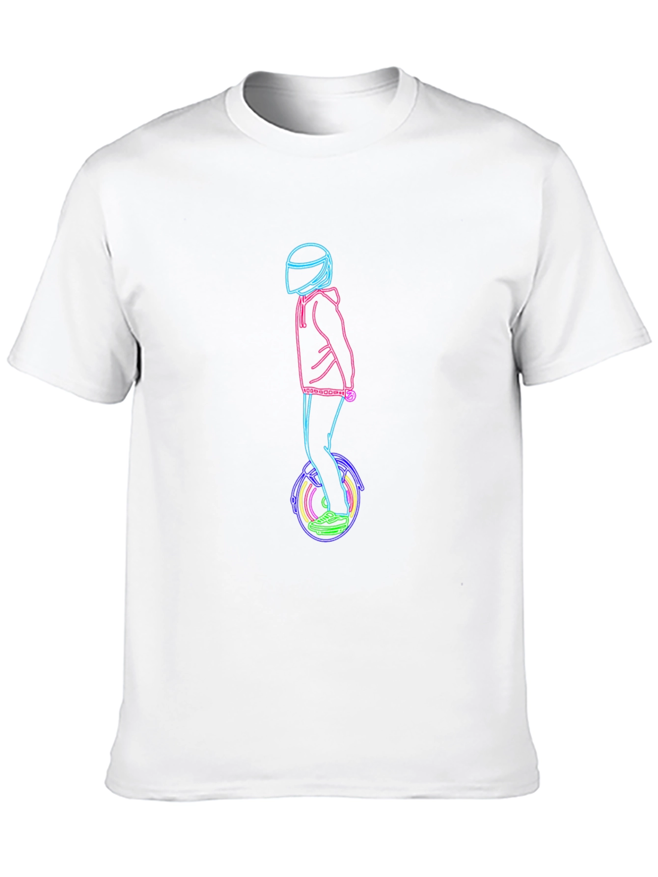 Black Neon Rider T-Shirt - Unique Graphic Tee view 10