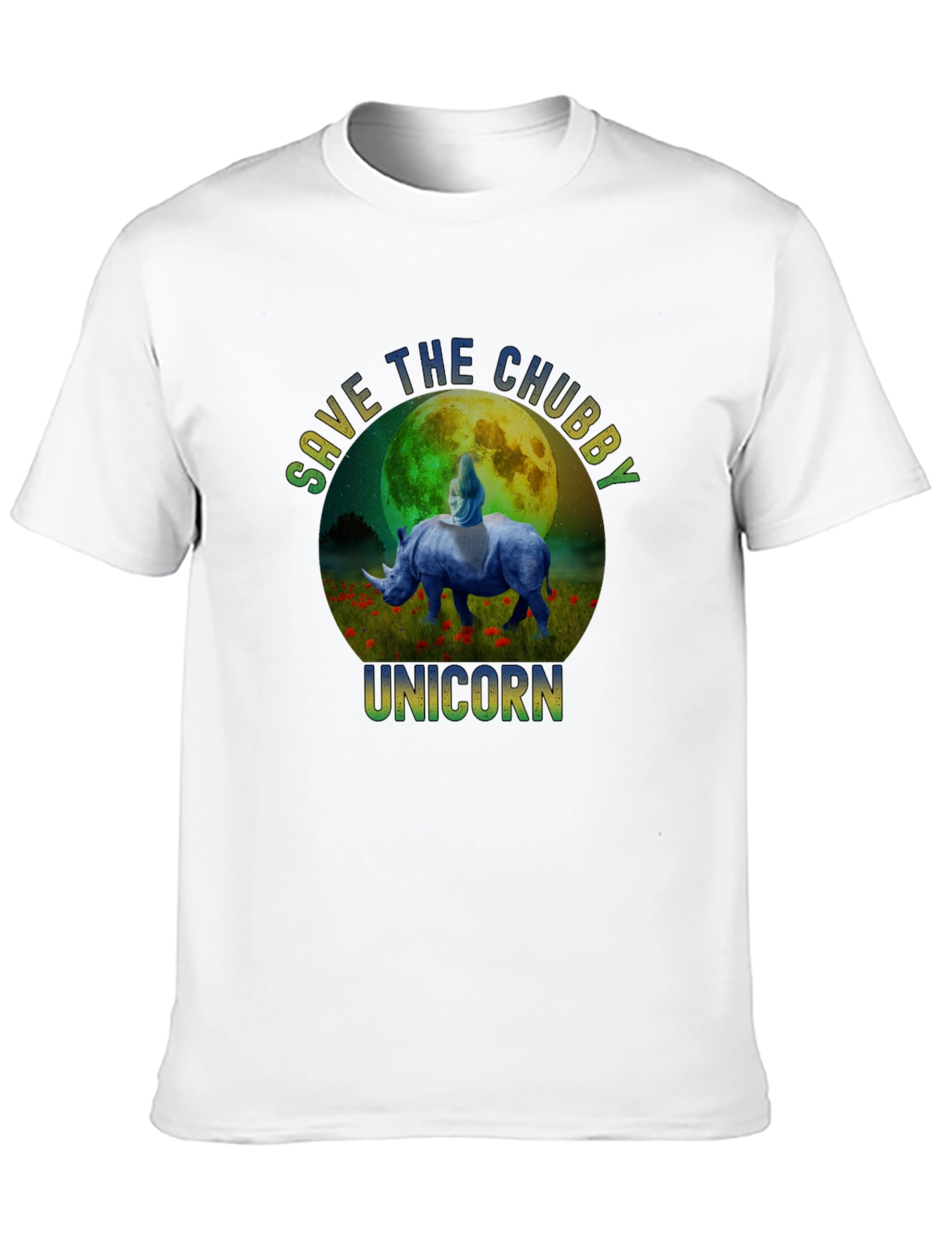 Black Save The Chubby Unicorn Graphic T-Shirt view 10
