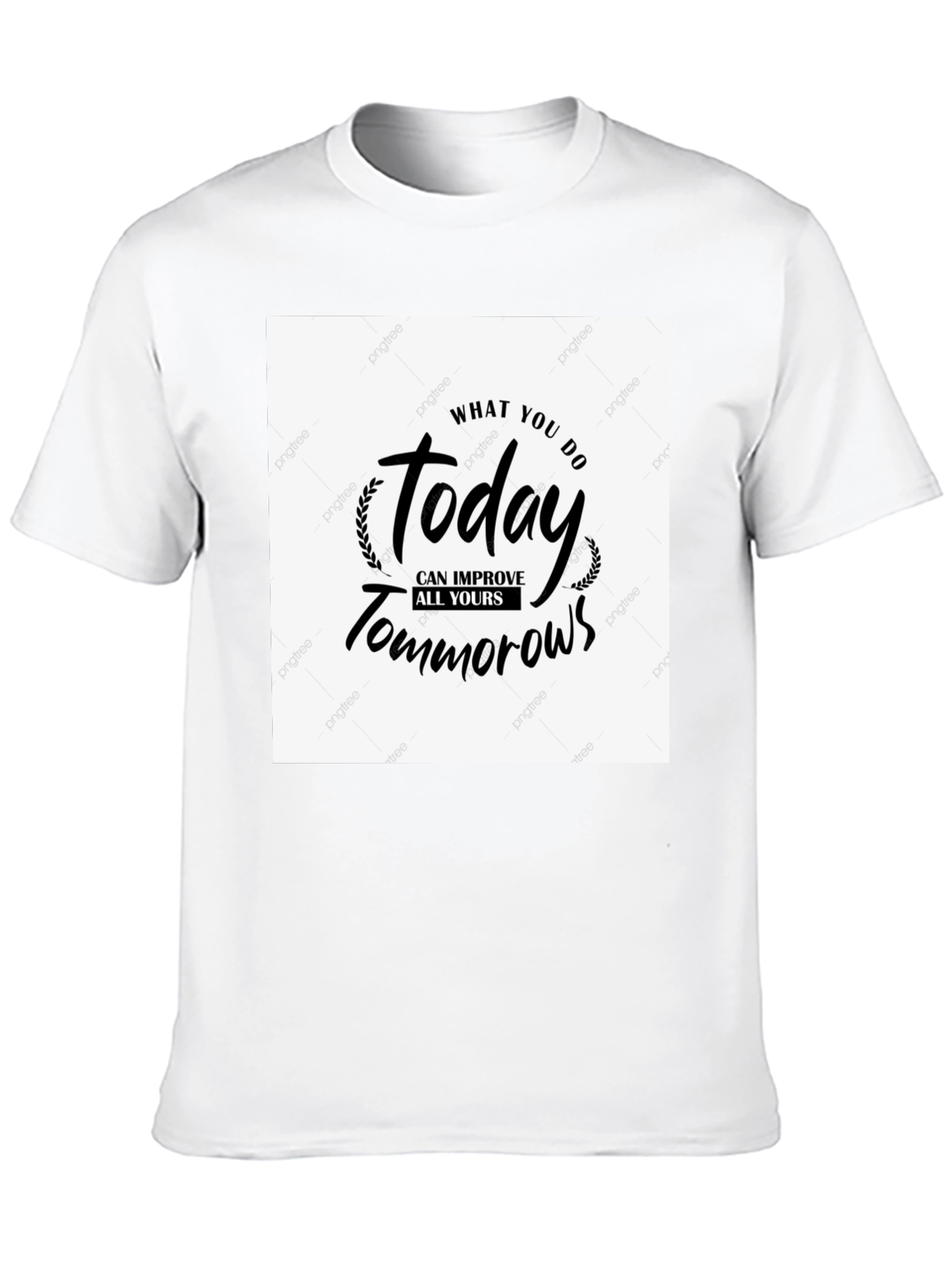 Black Motivational T-Shirt - Today Improves Tomorrows view 10