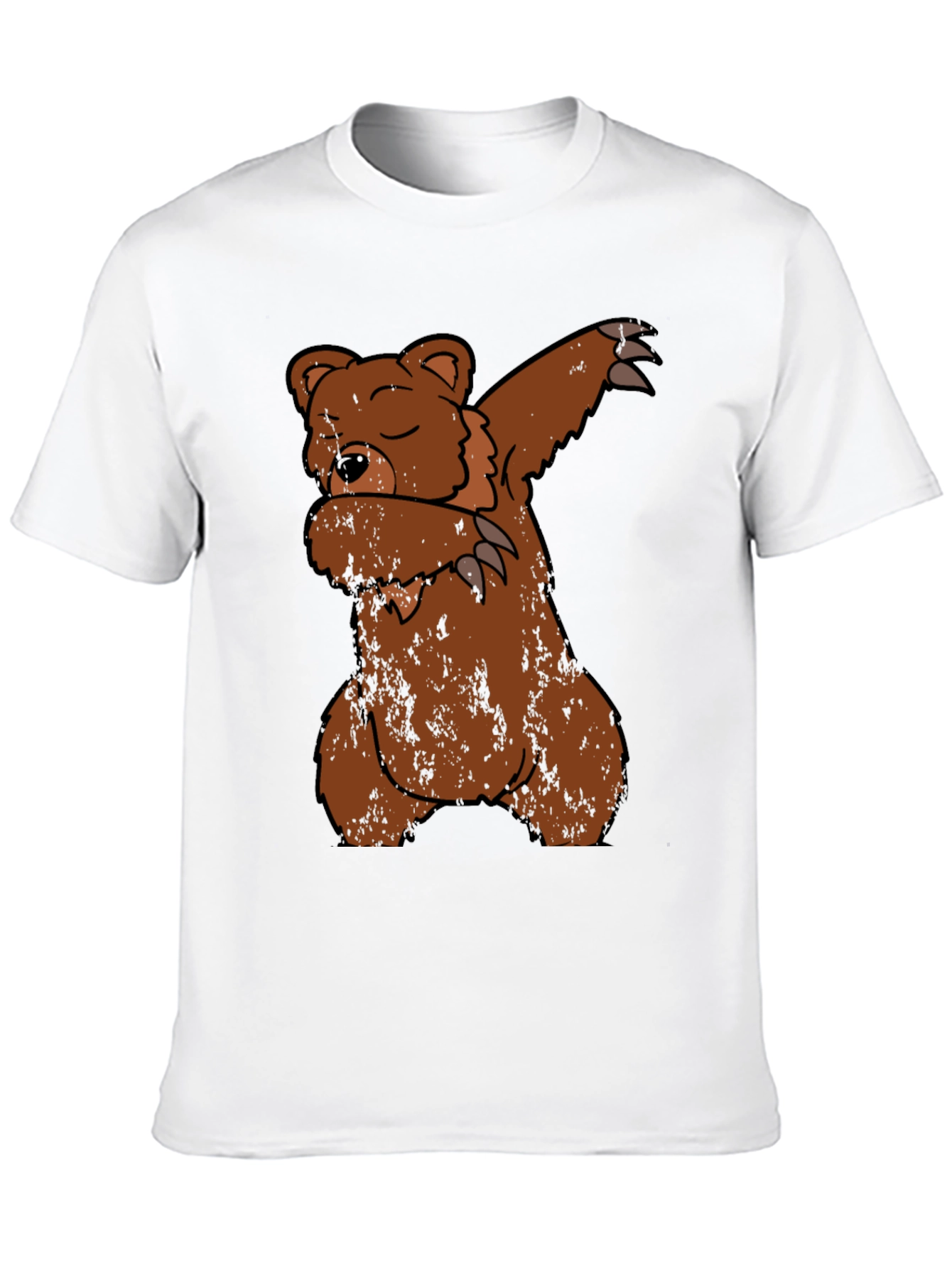 Black Dabbing Bear Graphic T-Shirt view 10