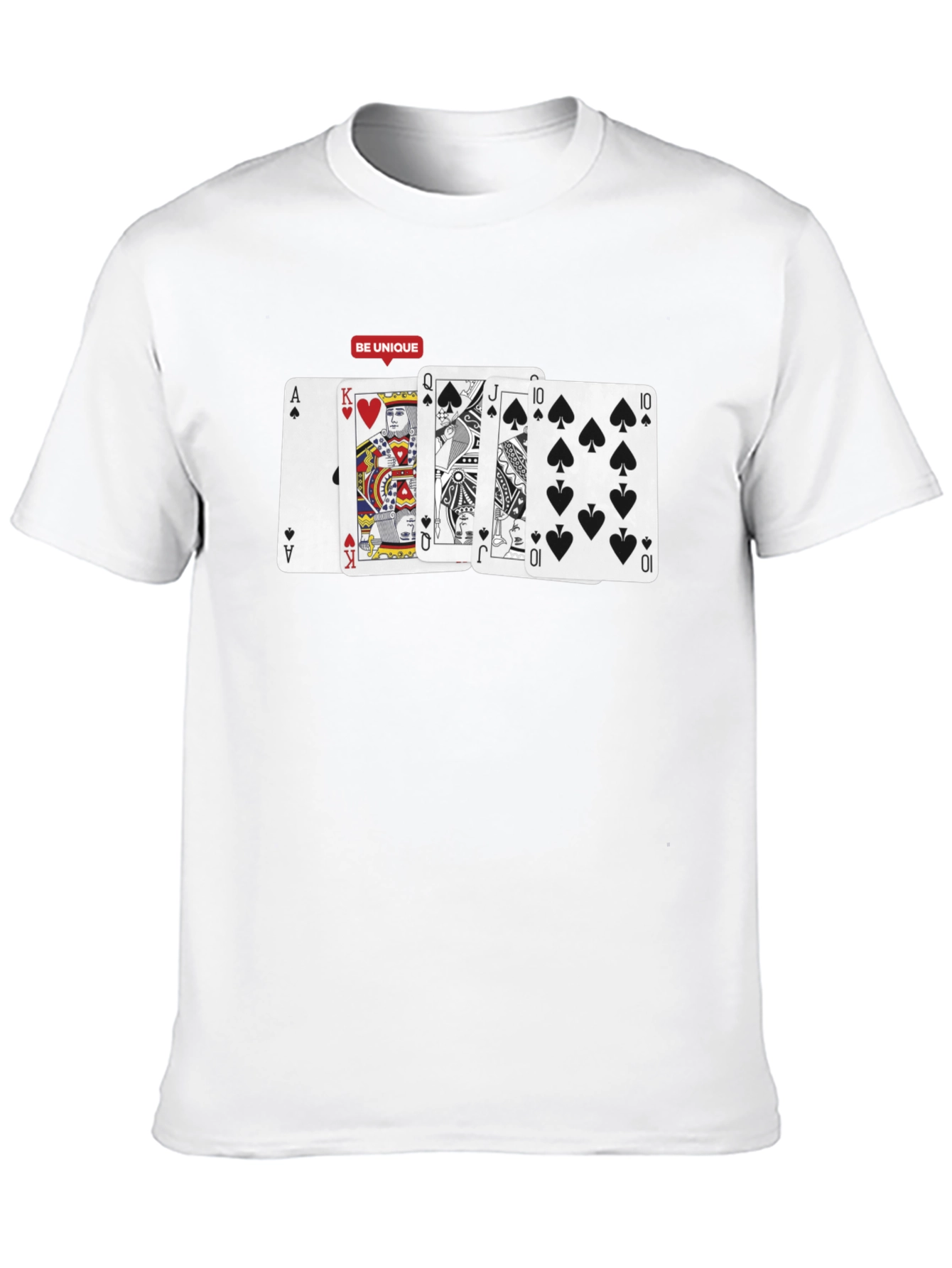 Black Poker Hand T-Shirt: Be Unique Card Design view 10