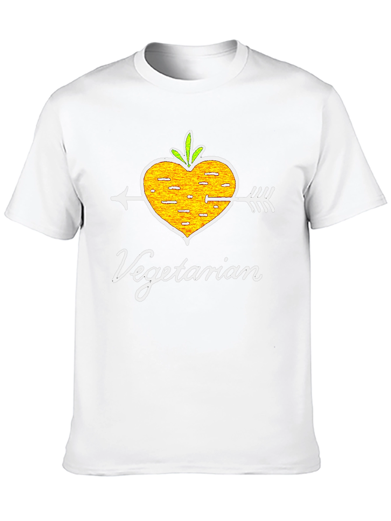 Black Vegetarian Heart Arrow T-Shirt - Vegan Lifestyle Tee view 10