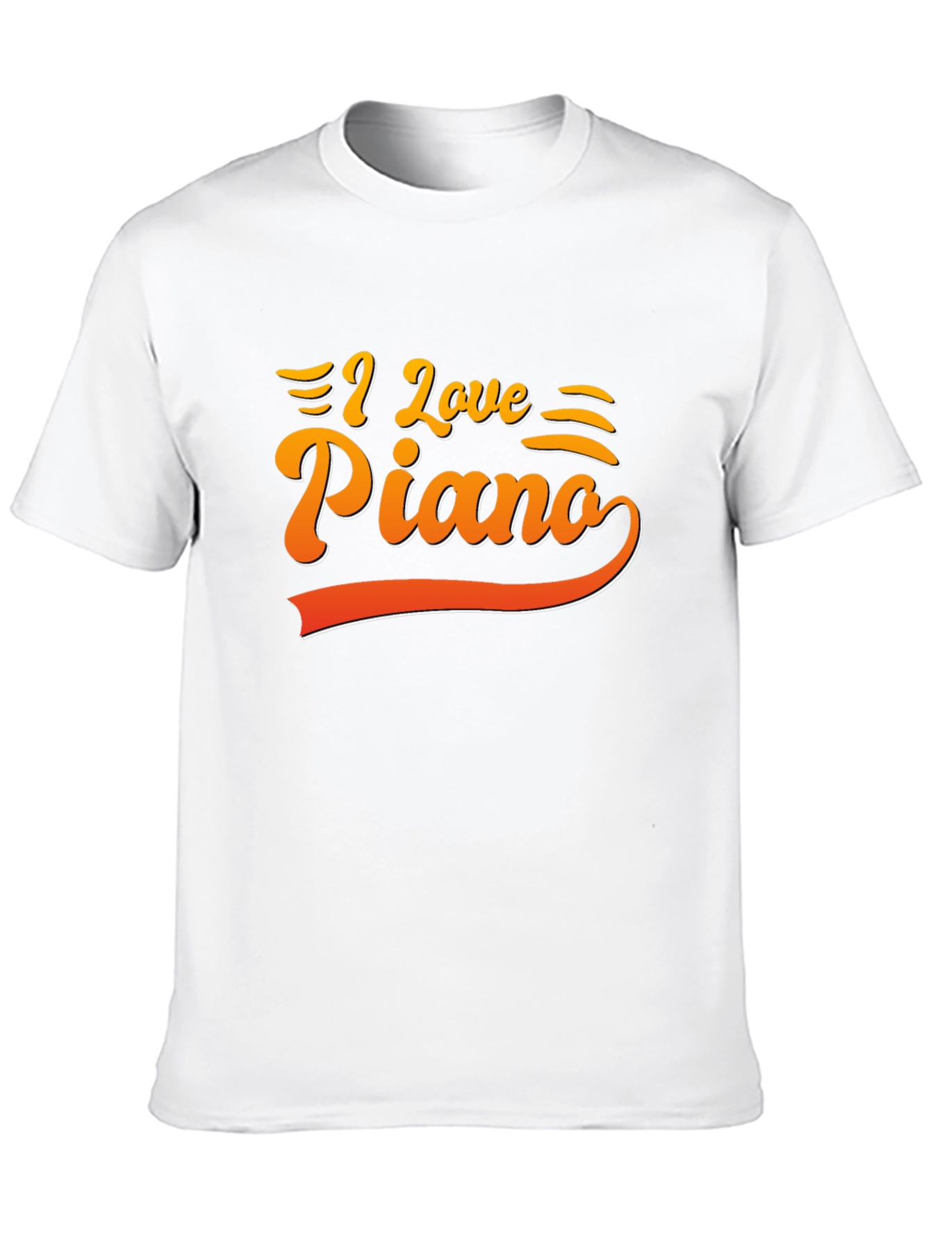Black I Love Piano Graphic Tee - Music Lover's T-Shirt view 10
