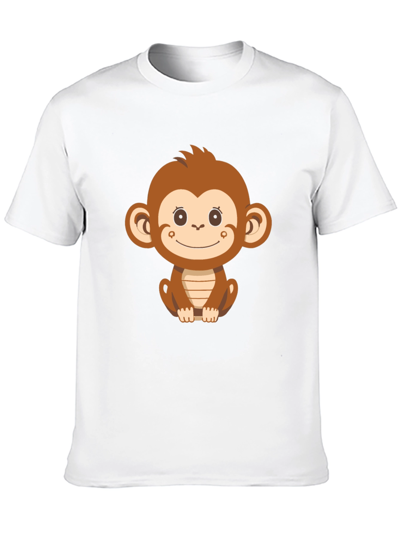 Cute Monkey Graphic T-Shirt - Black - 10