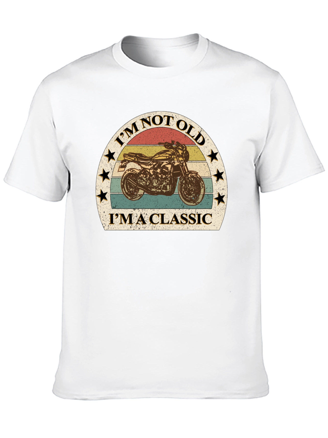 Black Classic Motorcycle Graphic Tee - I'm Not Old view 10