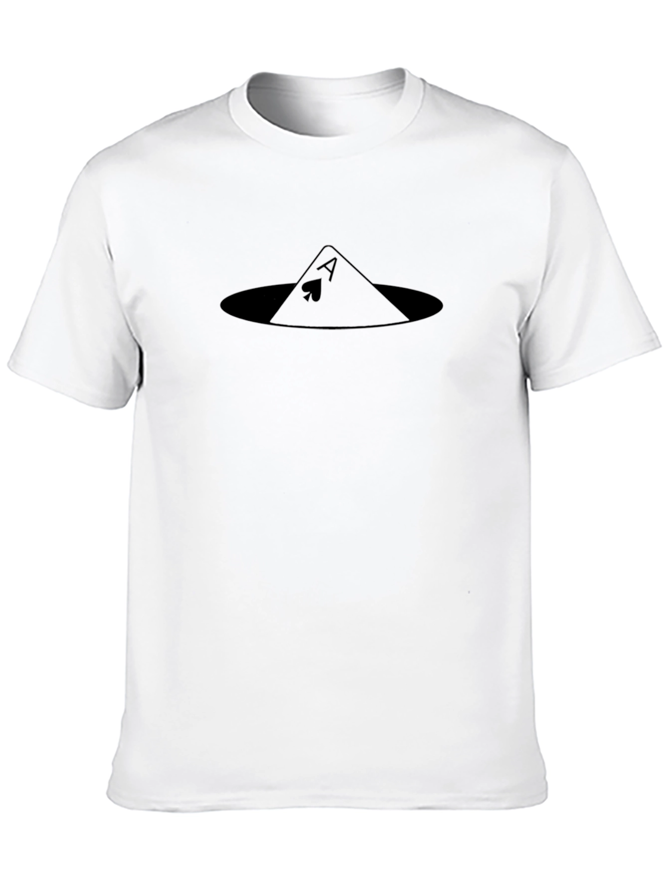 Black Ace of Spades Graphic Black T-Shirt view 10