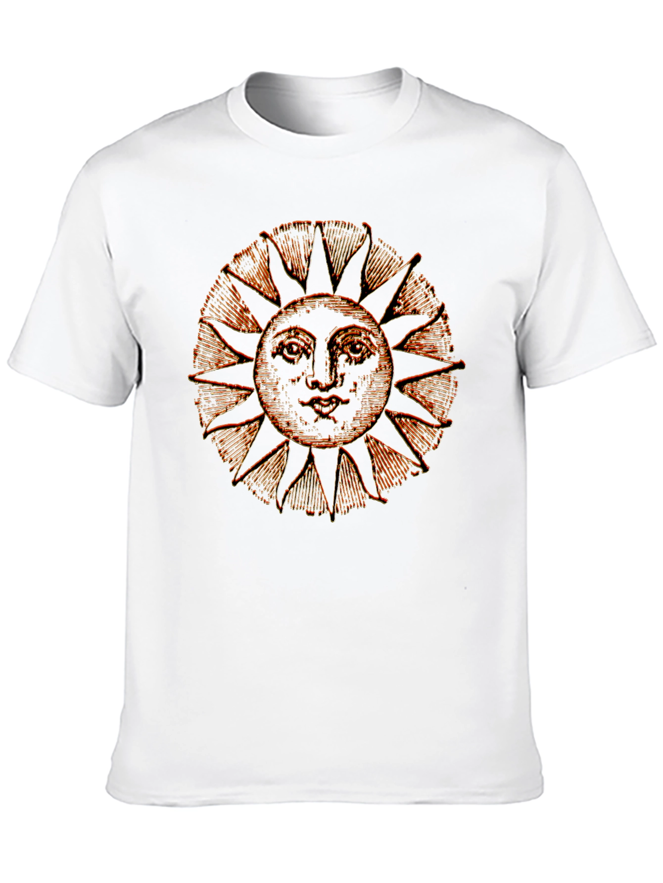 Black Retro Sun Graphic Tee - Black Cotton Blend Shirt view 10