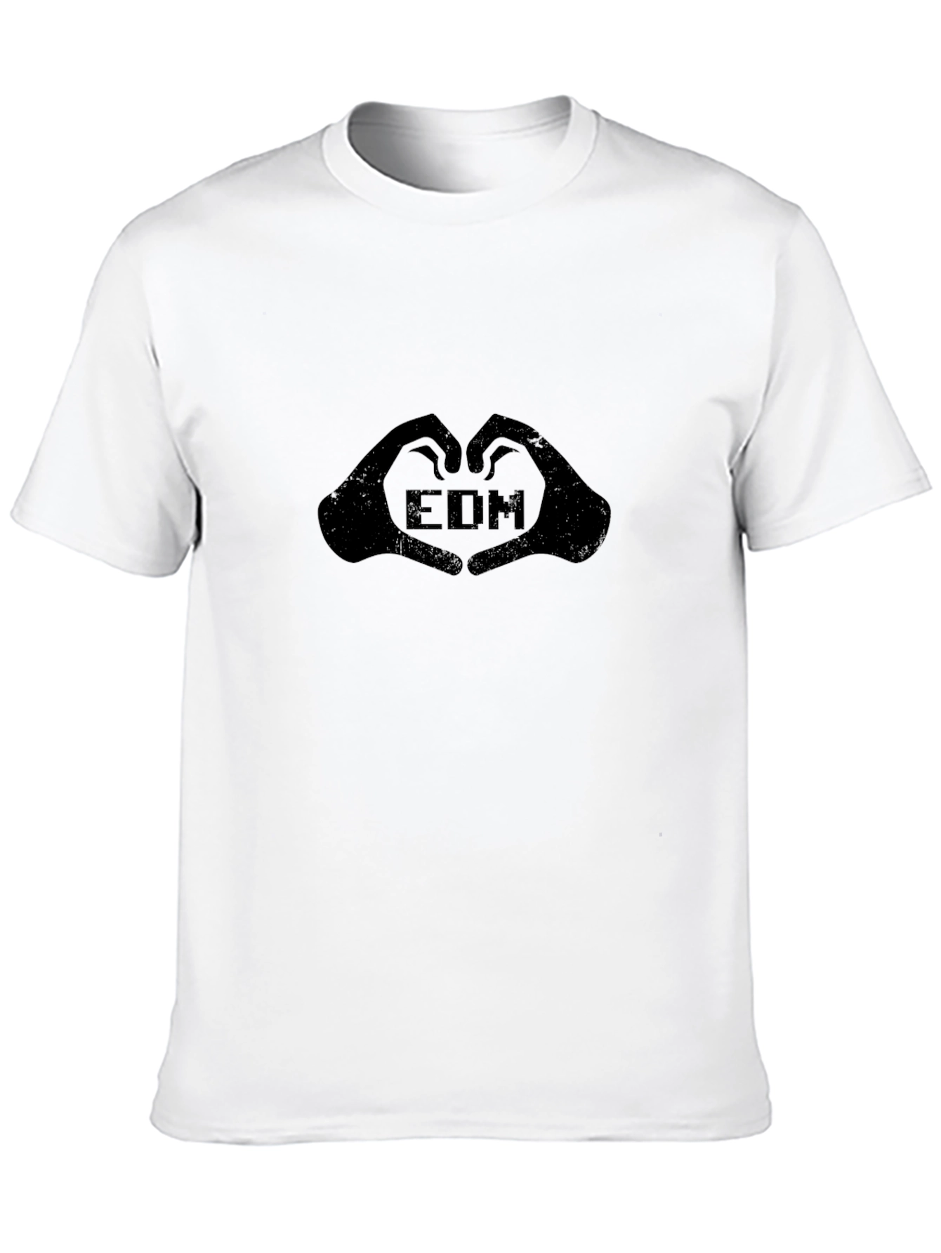 Black EDM Heart Hands Graphic Tee - Black view 10
