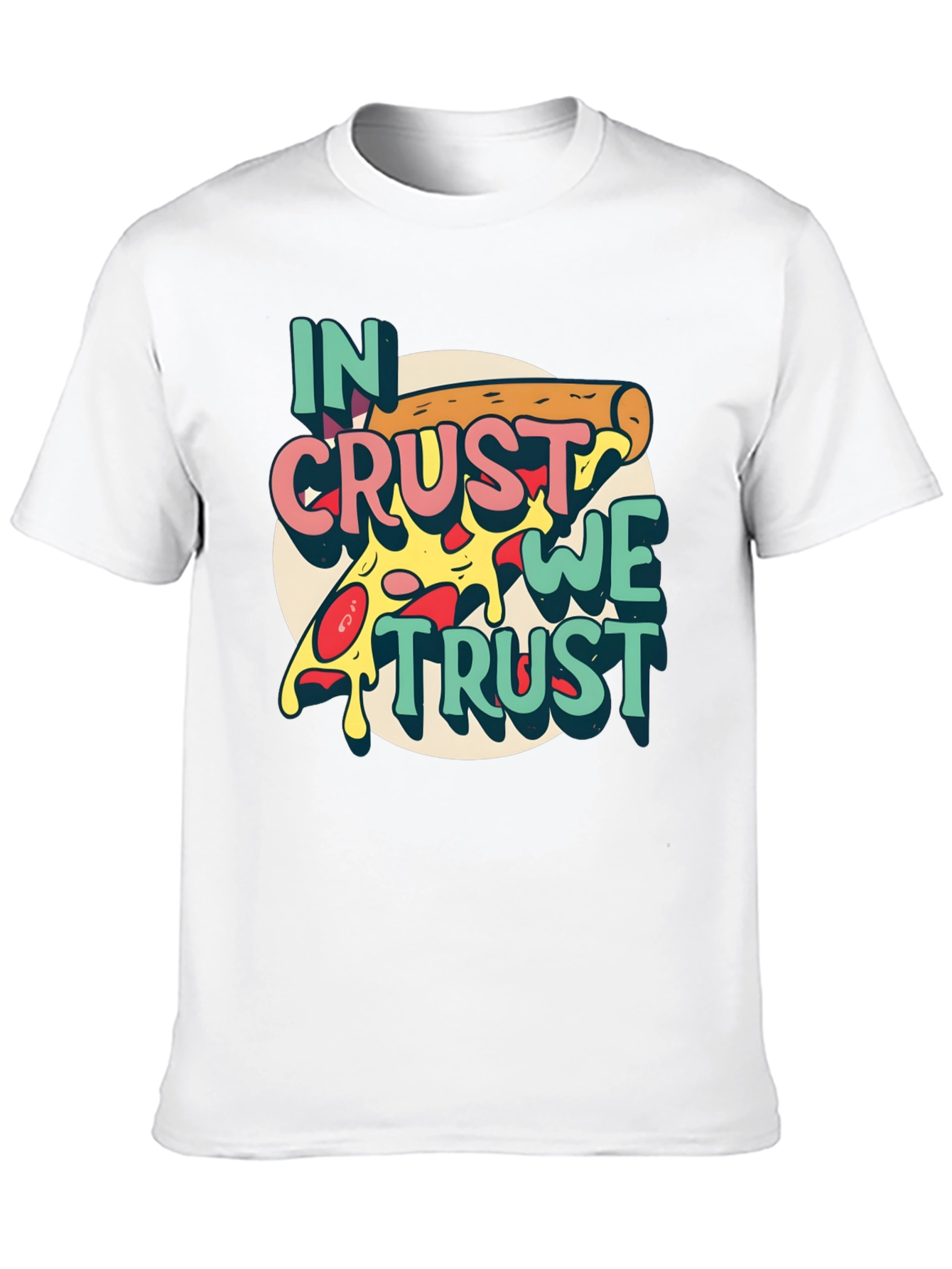 Black In Crust We Trust Pizza Graphic T-Shirt view 10