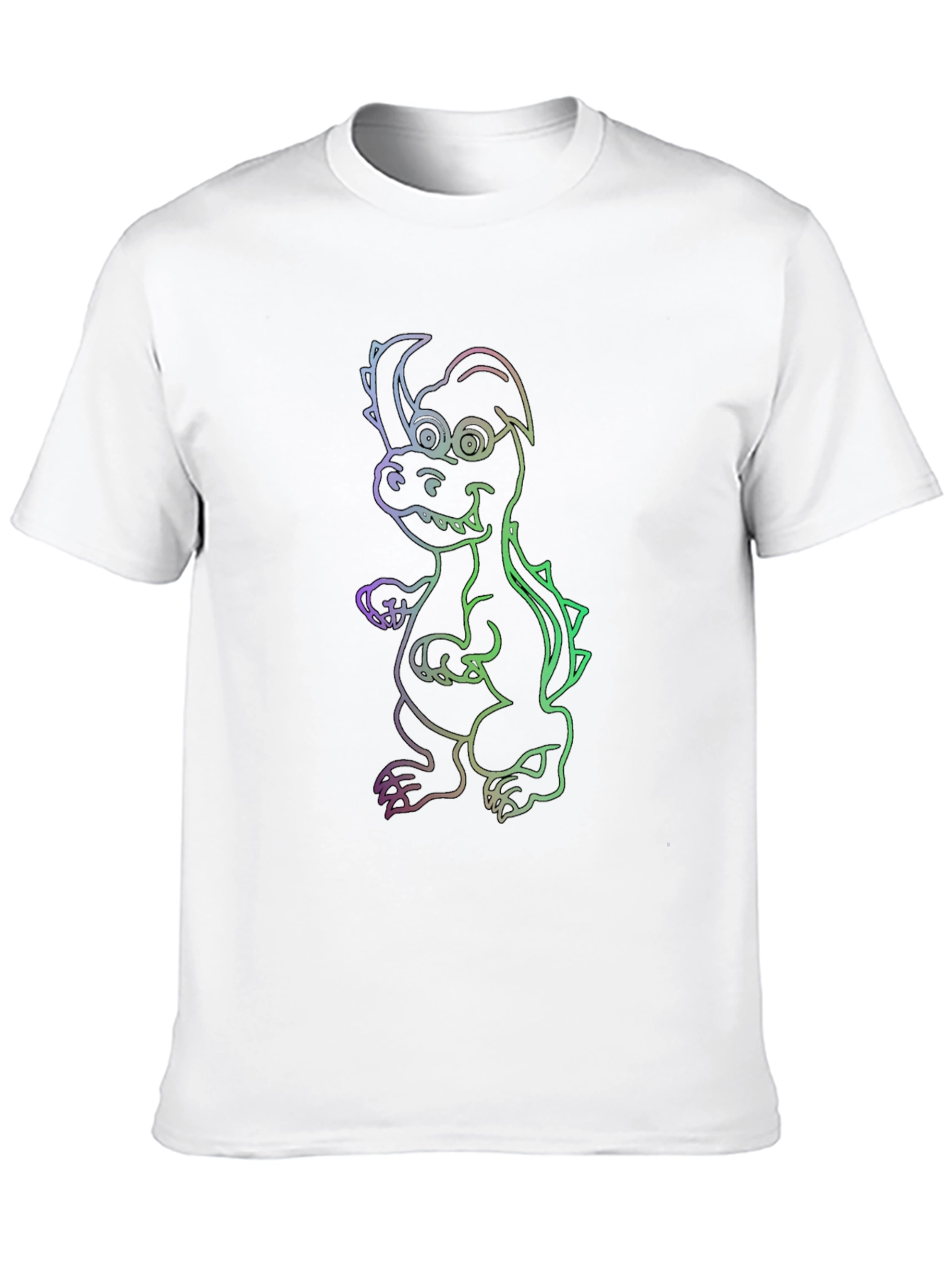 Black Cool Dragon Graphic Black T-Shirt view 10