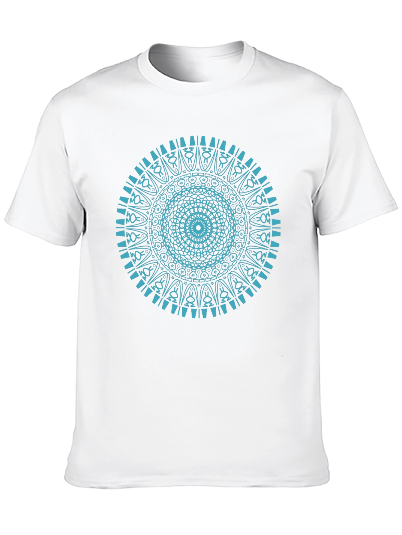 Black Mandala Print Black T-Shirt view 10