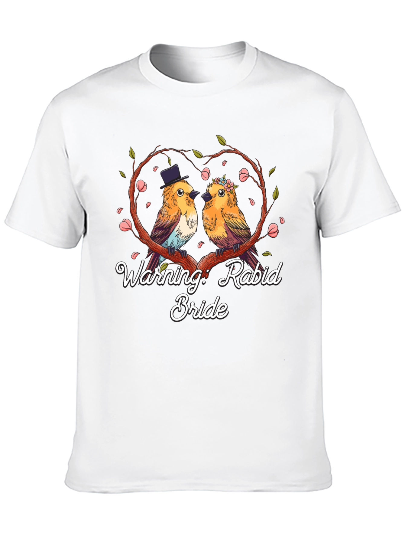 Black Warning: Rabid Bride T-Shirt Bird Lovers Funny view 10