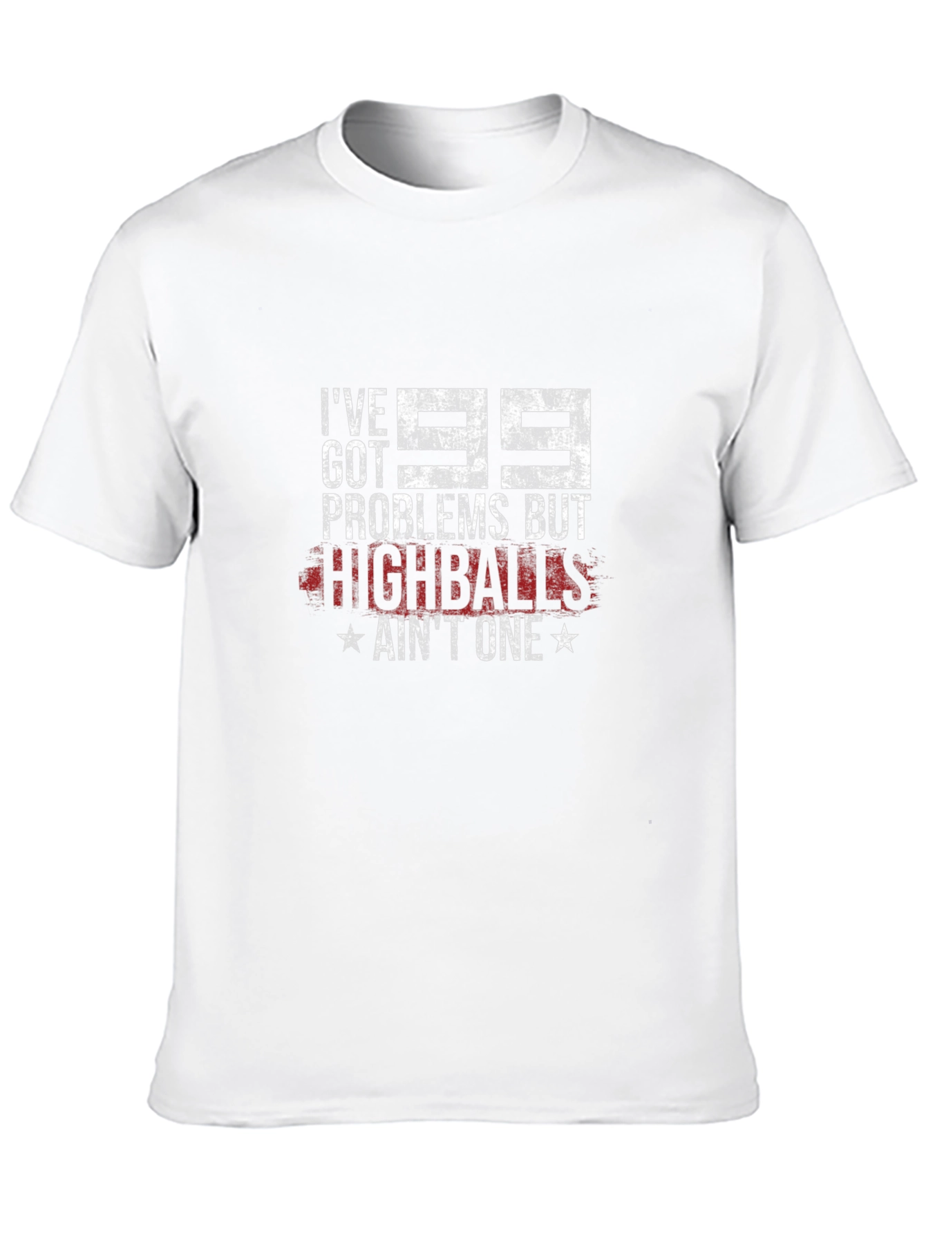 Black 99 Problems Highballs Ain't One Graphic T-Shirt view 10