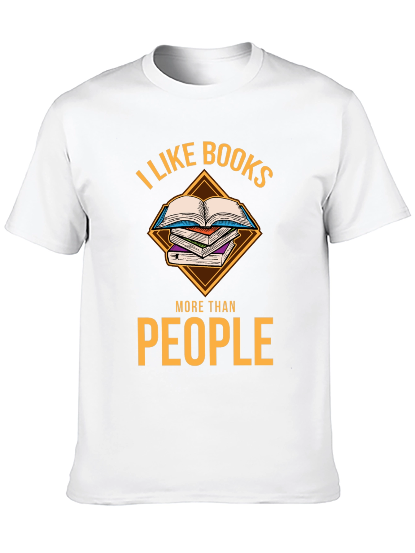 Black I Like Books More Than People T-Shirt view 10