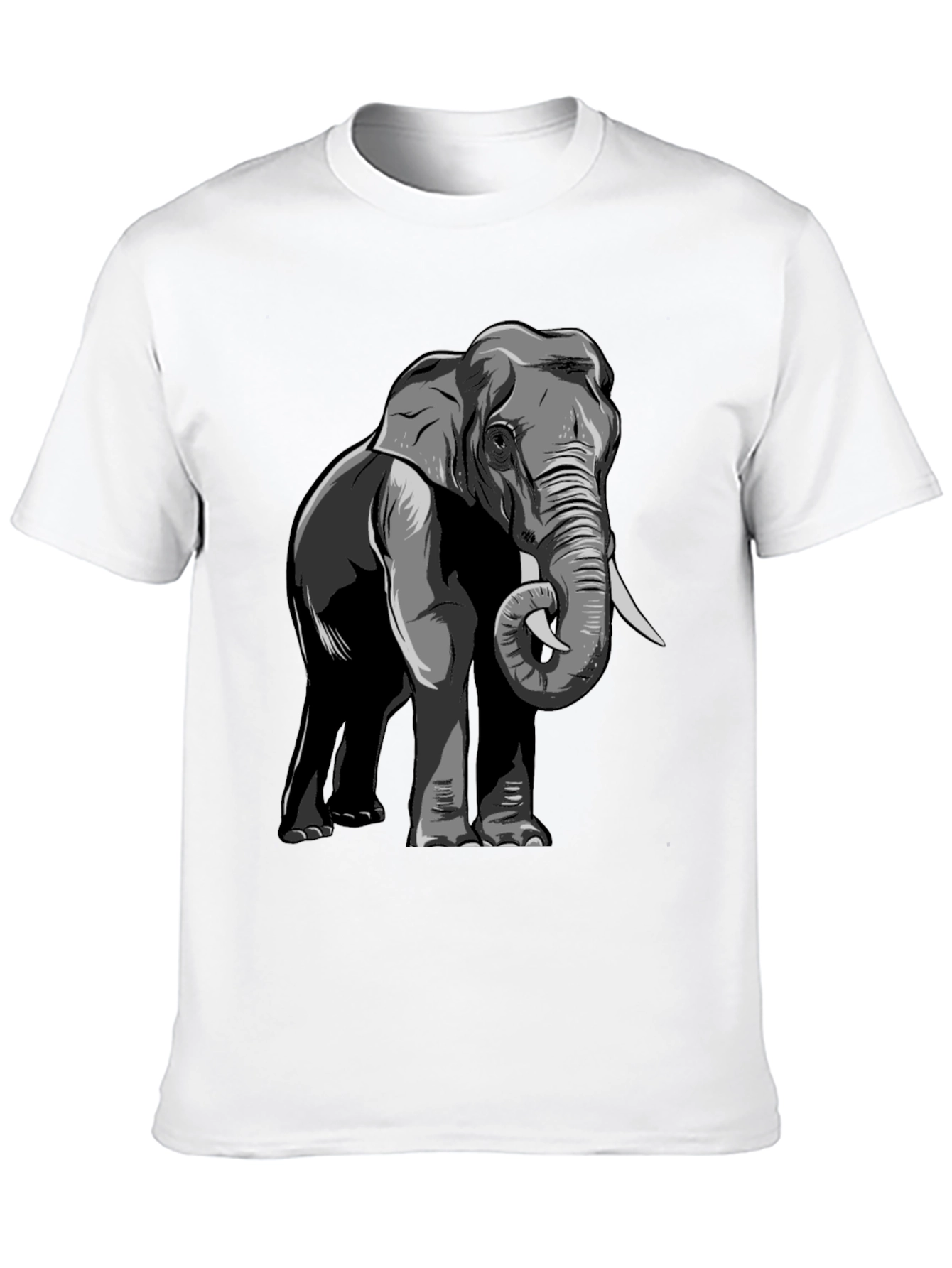 Black Elephant Graphic T-Shirt - Classic Black Tee view 10
