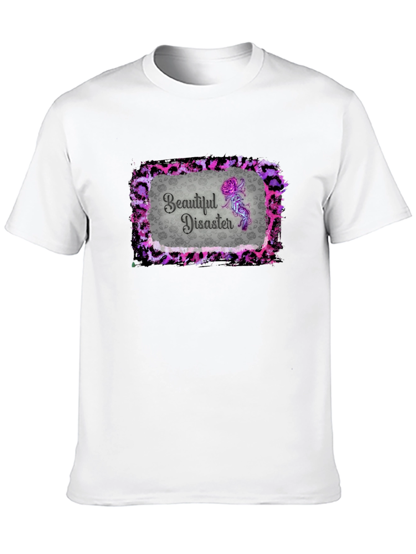 Black Beautiful Disaster Graphic Tee - Unique Design view 10