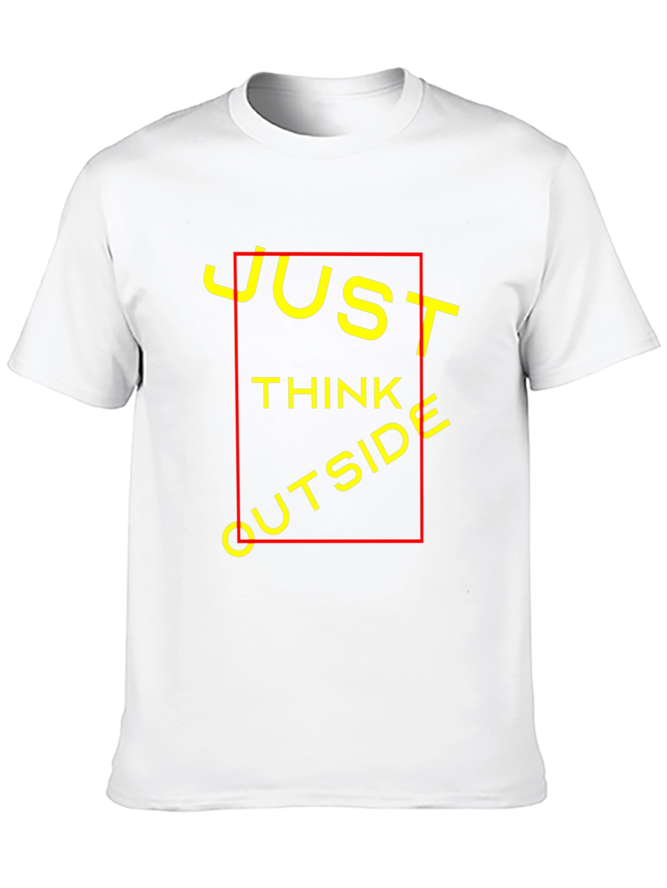 Black Just Think Outside T-Shirt - Black Crew Neck view 10