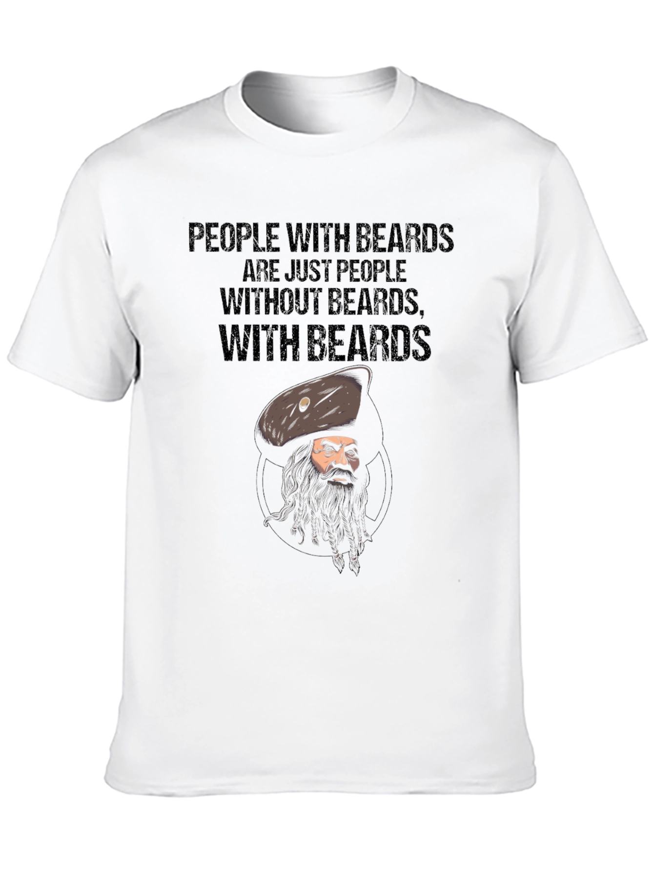 Black Bearded People Graphic Tee view 10