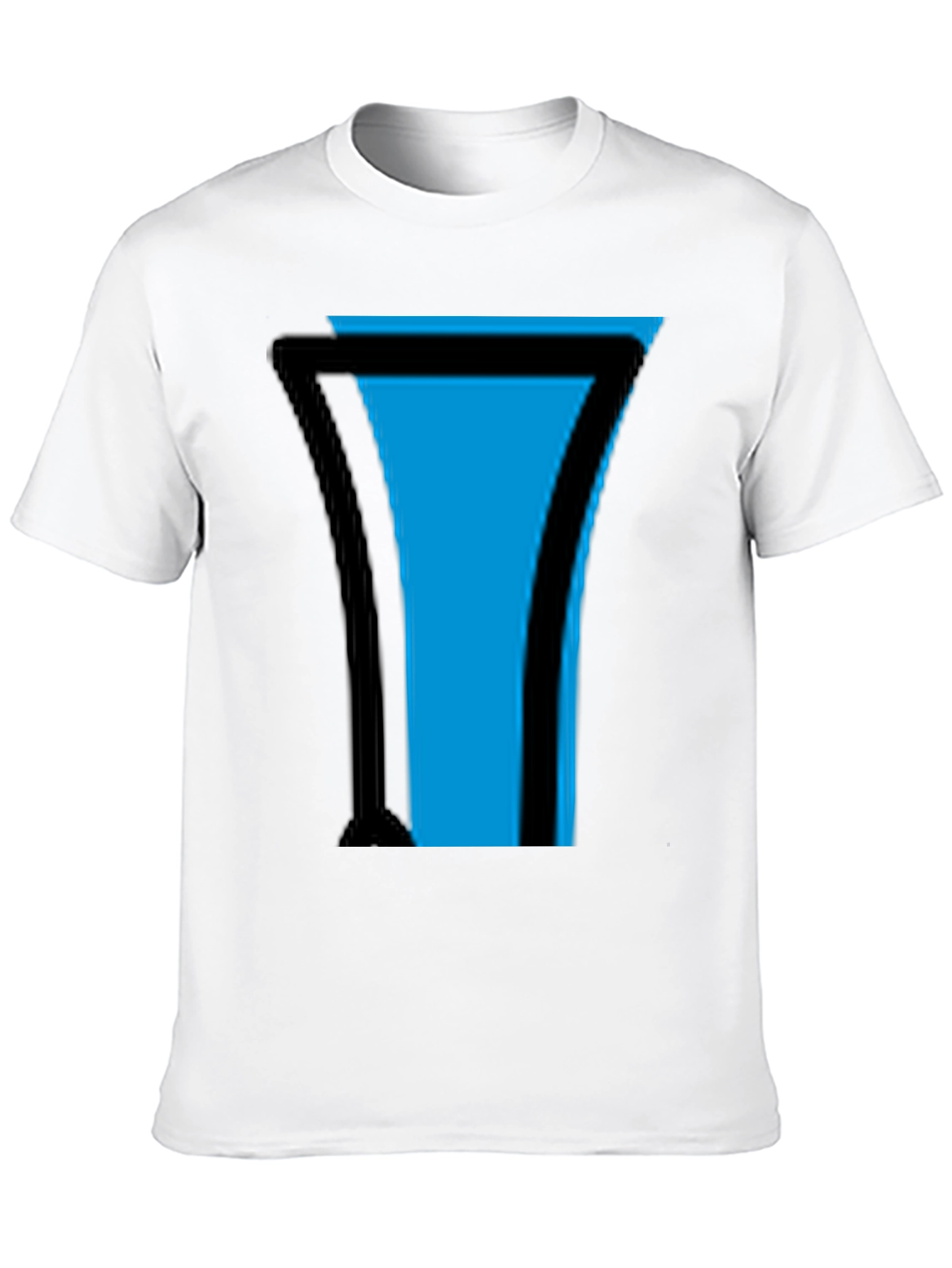 Stylish Blue & Black Graphic Tee - 10