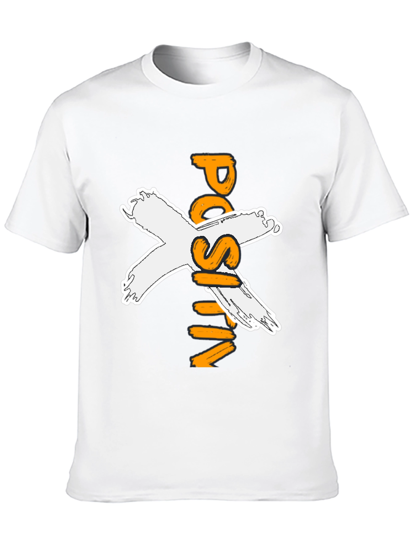 Black Positive Graphic Tee - Black Crew Neck T-Shirt view 10