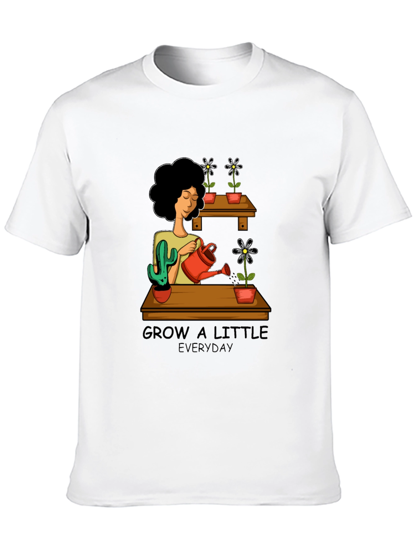 Black Grow a Little Everyday Graphic T-Shirt view 10