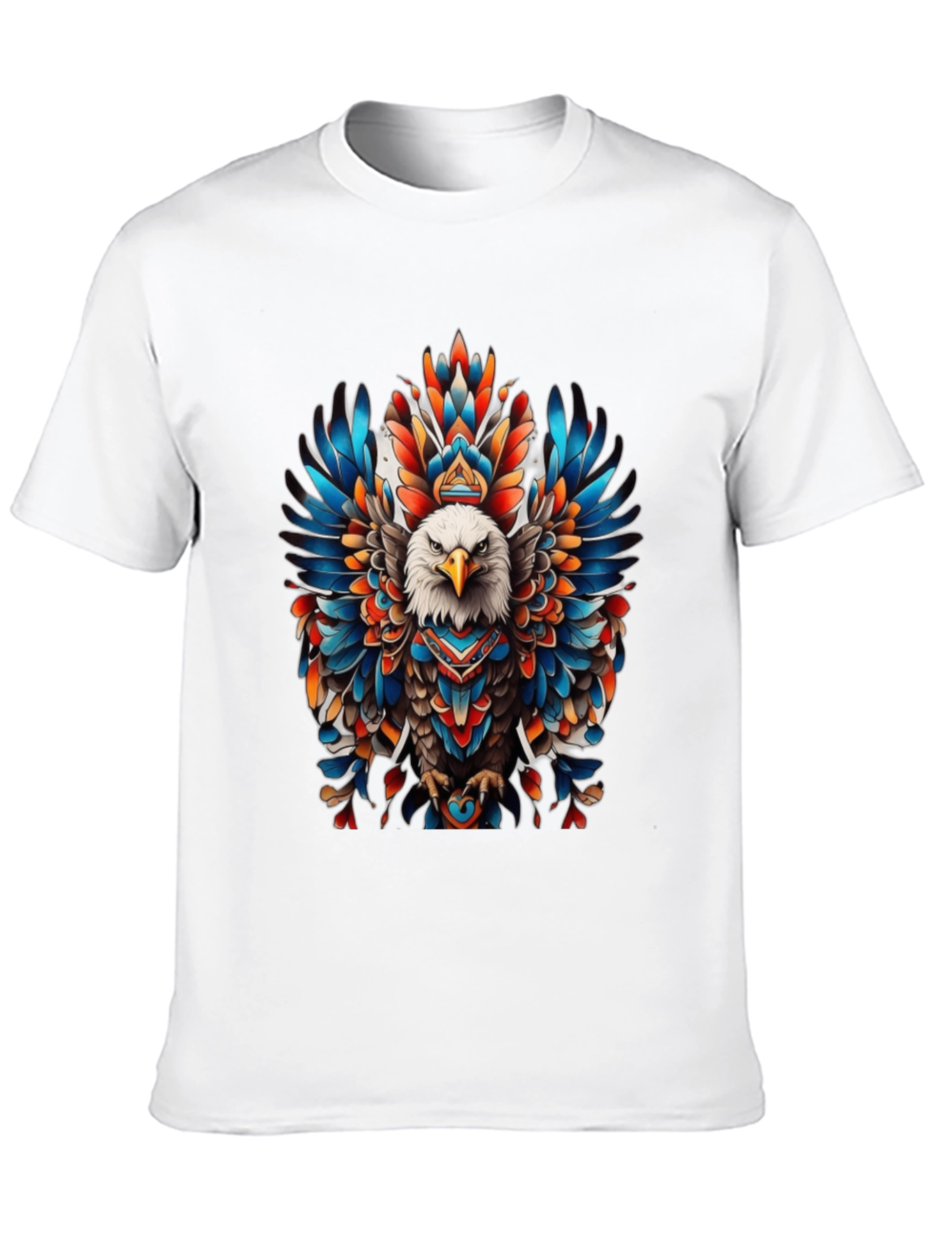Black Eagle Feather Graphic Tee - Bold Tribal Design view 10