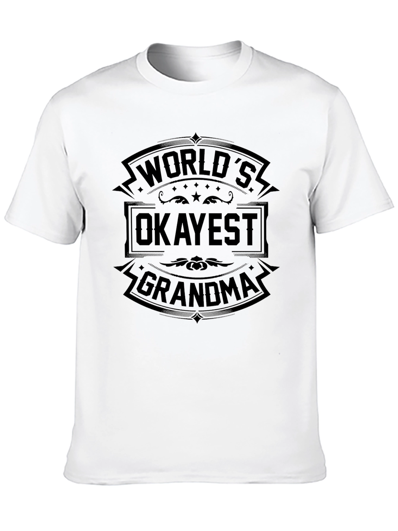 Black World's Okayest Grandma T-Shirt - Novelty Graphic Tee view 10