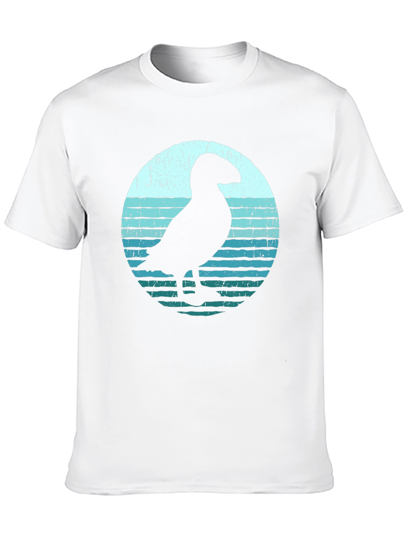 Black Puffin Silhouette Graphic Tee - Black view 10