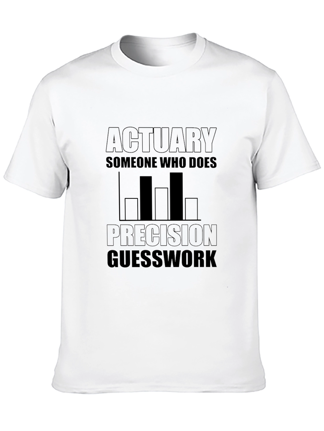 Black Actuary Precision Guesswork Black T-Shirt view 10