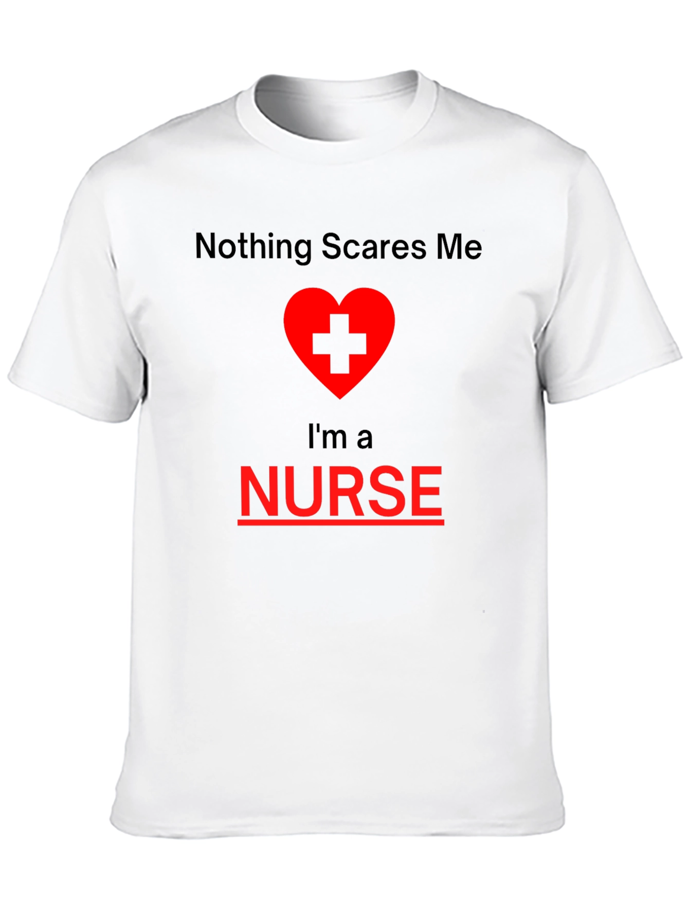 Black Nothing Scares Me I'm A Nurse T-Shirt view 10