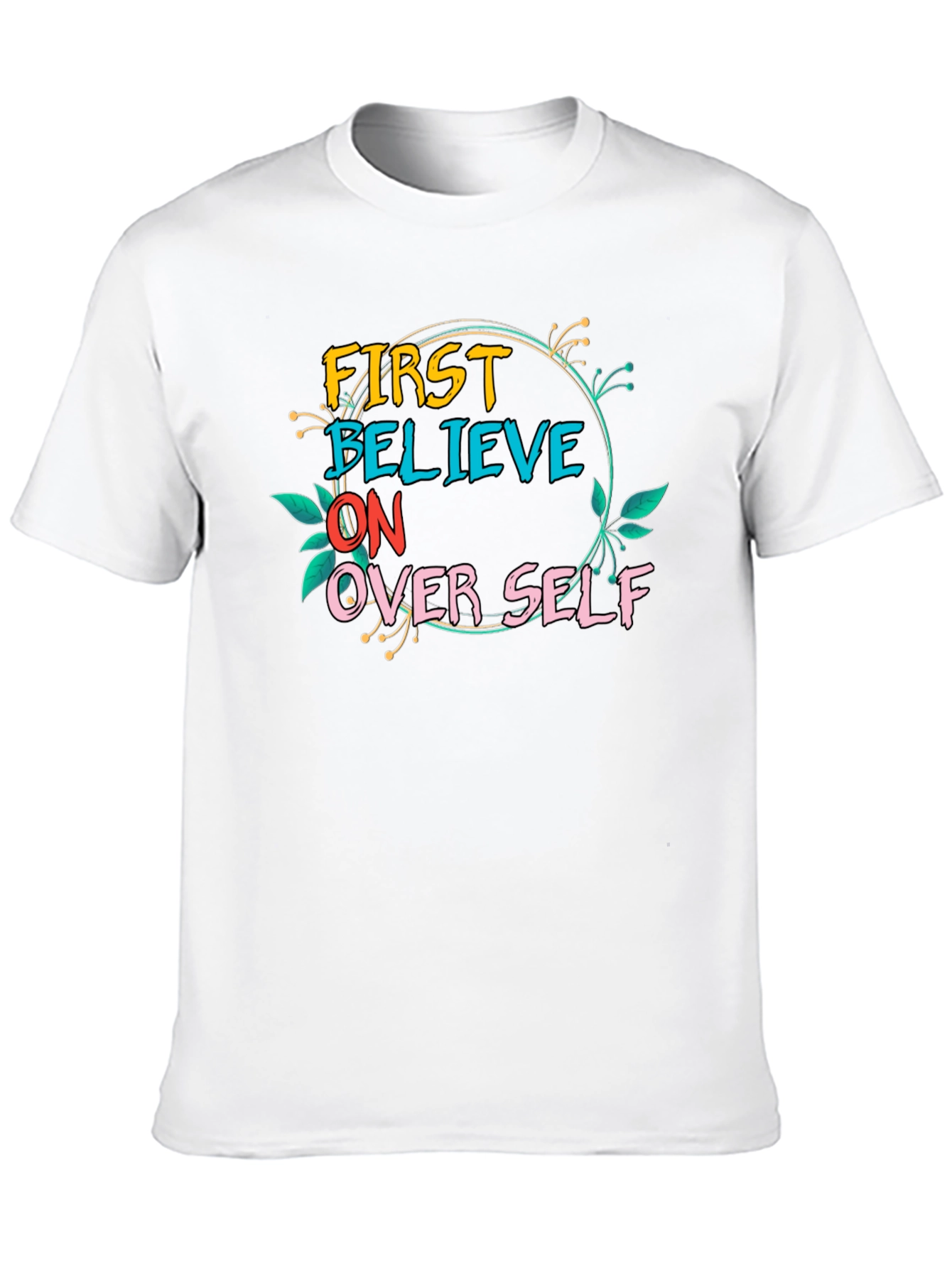 Black Believe In Over Self Graphic Tee view 10