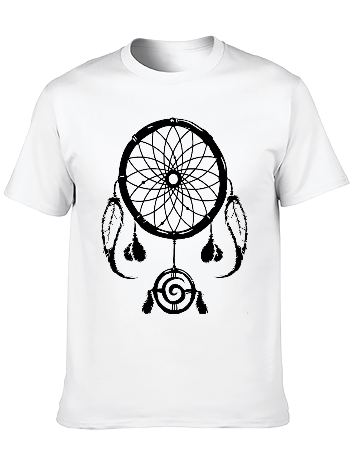 Black Dreamcatcher Graphic Print Tee - Soft Cotton Blend view 10