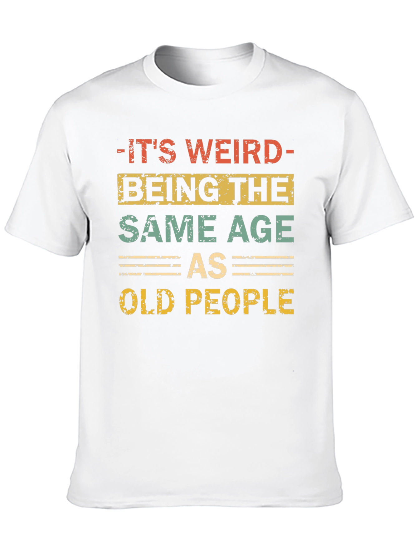 Black Funny "Same Age as Old People" Graphic Tee view 10