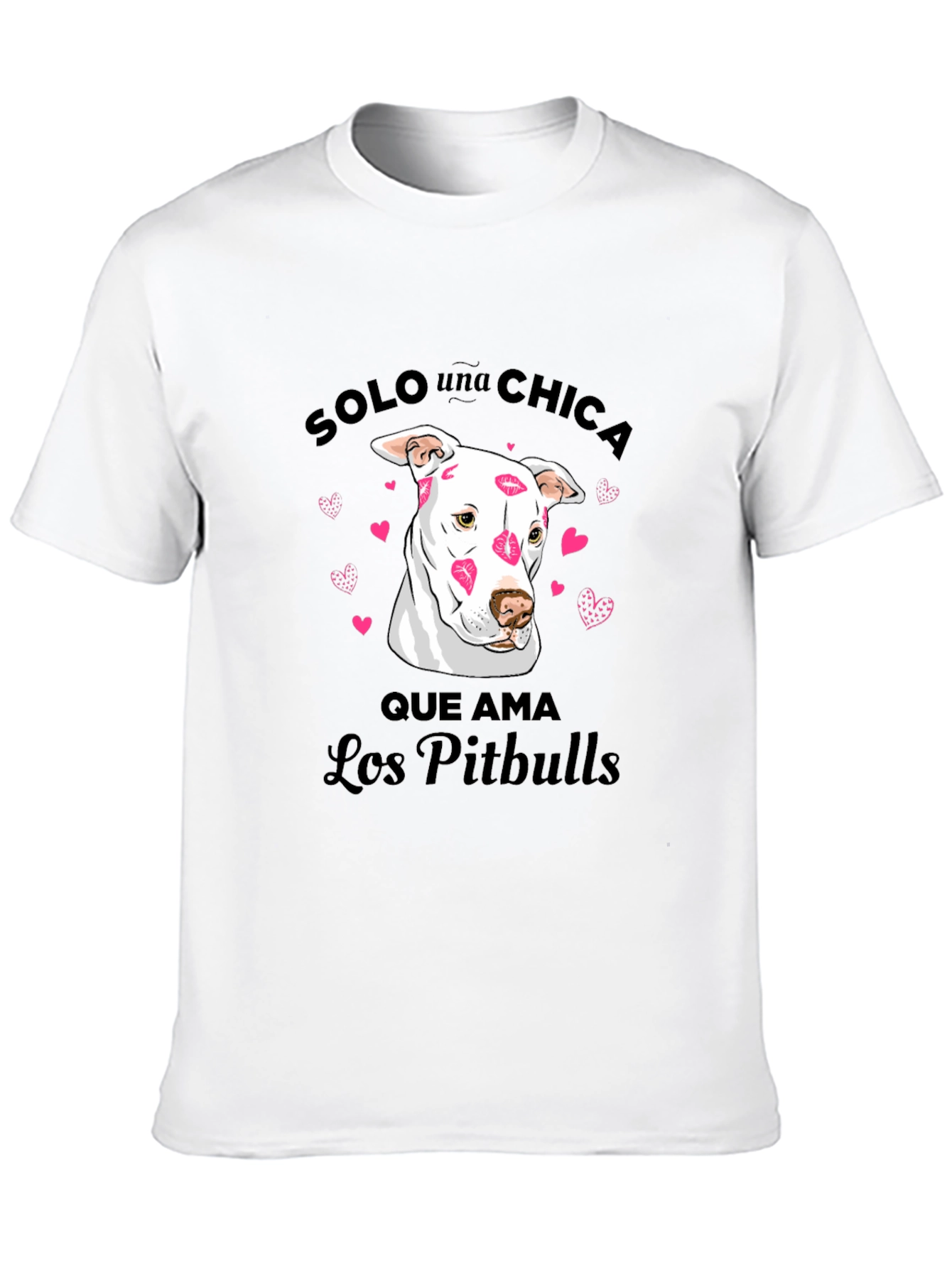 Black Pitbull Lover T-Shirt - Solo Una Chica Graphic Tee view 10