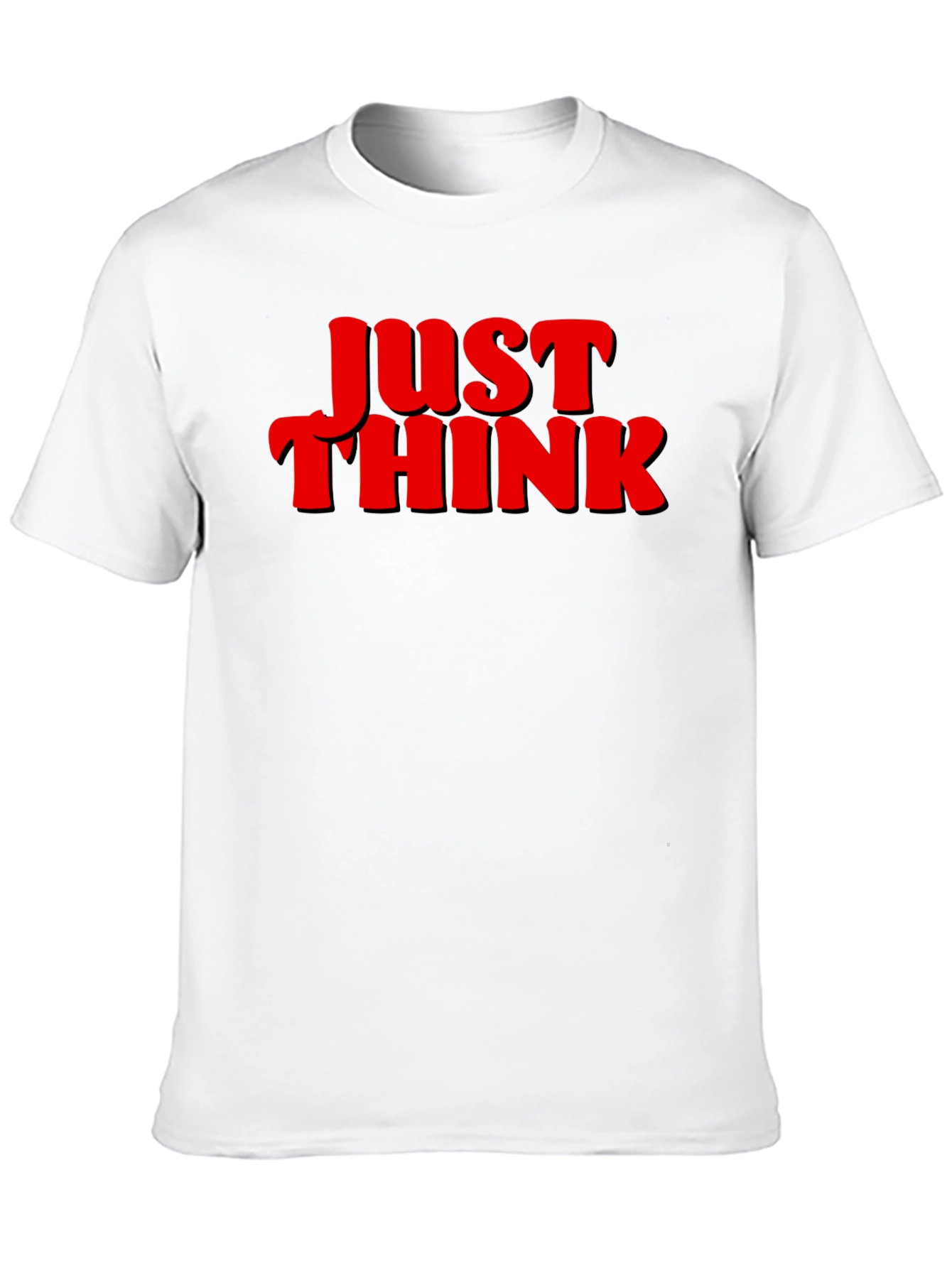 Black Just Think Graphic Tee - Bold Statement Shirt view 10