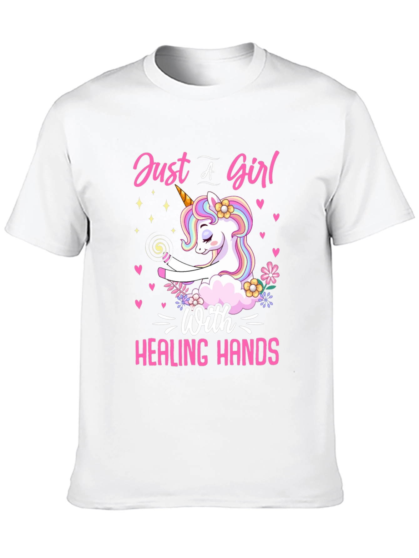 Black Unicorn Healing Hands Graphic T-Shirt view 10