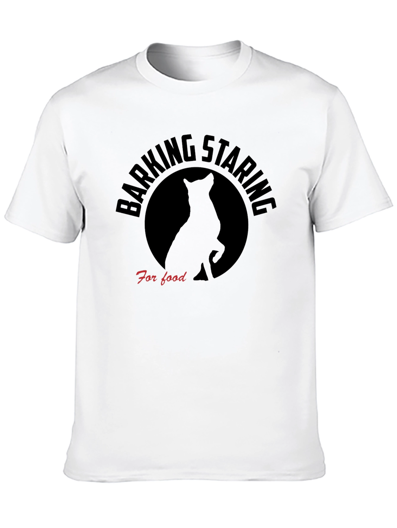 Black Barking Staring For Food T-Shirt view 10