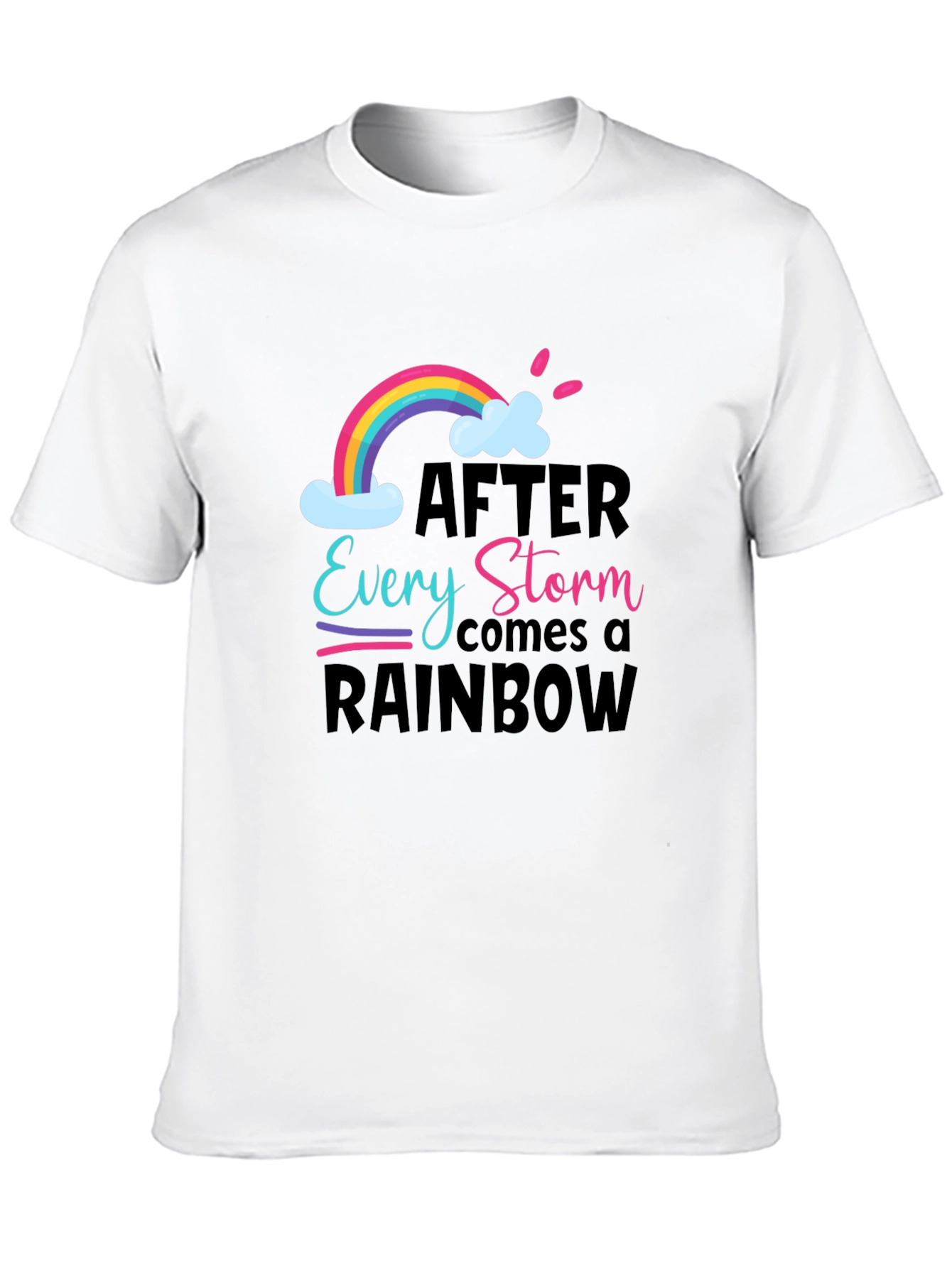 Black Rainbow After the Storm Graphic Tee view 10