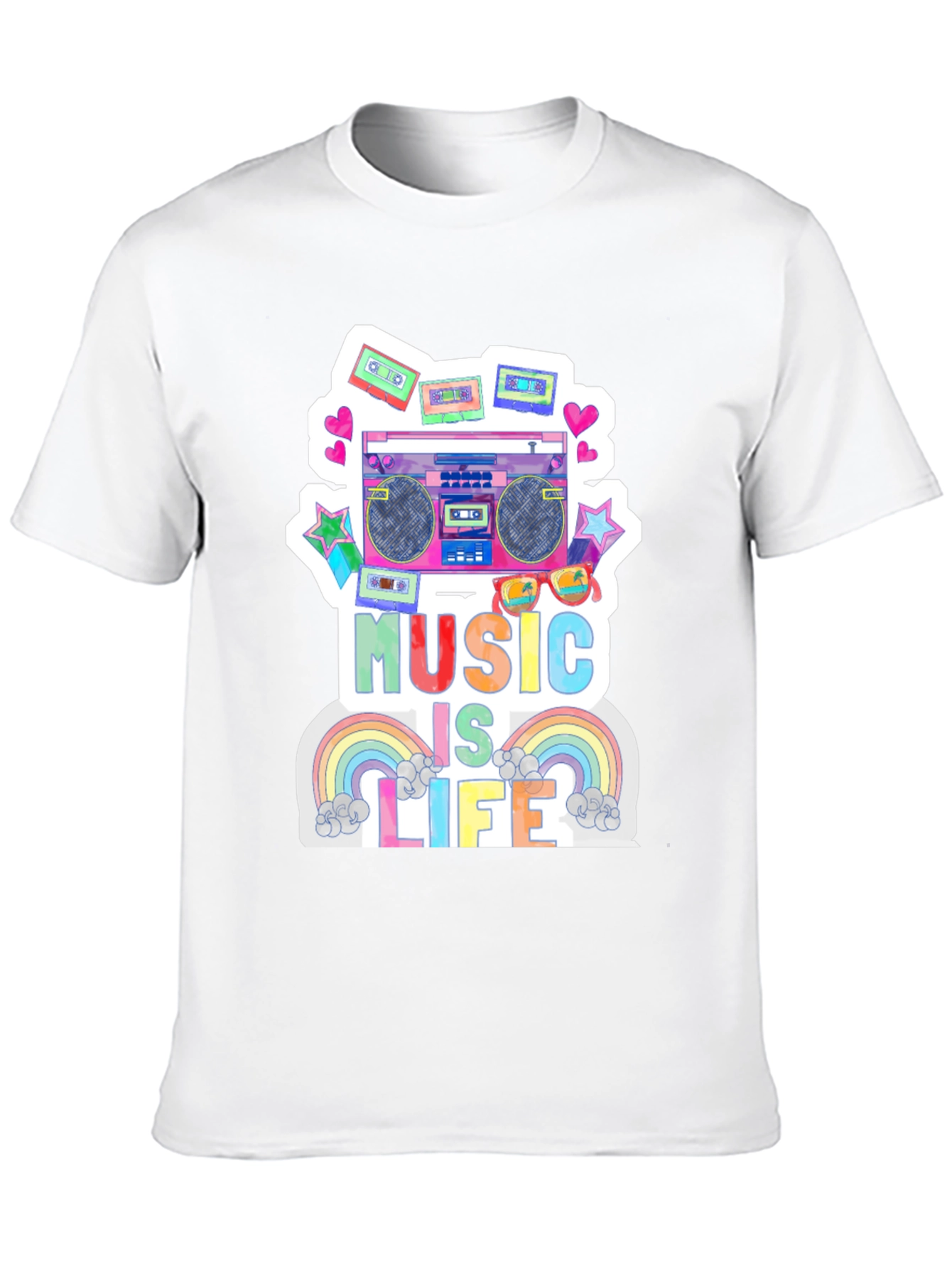 Black Music is Life Graphic Tee - Retro Boombox Design view 10