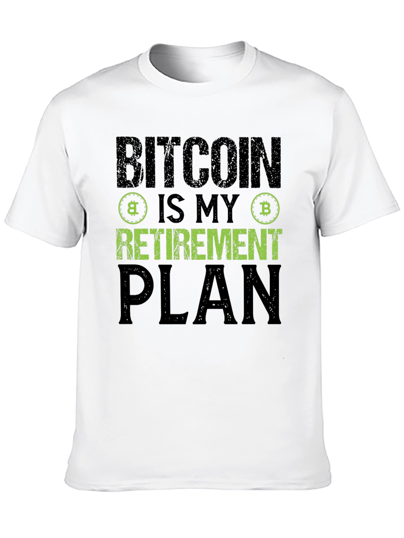 Black Bitcoin Retirement Plan Black T-Shirt Crypto Investor view 10