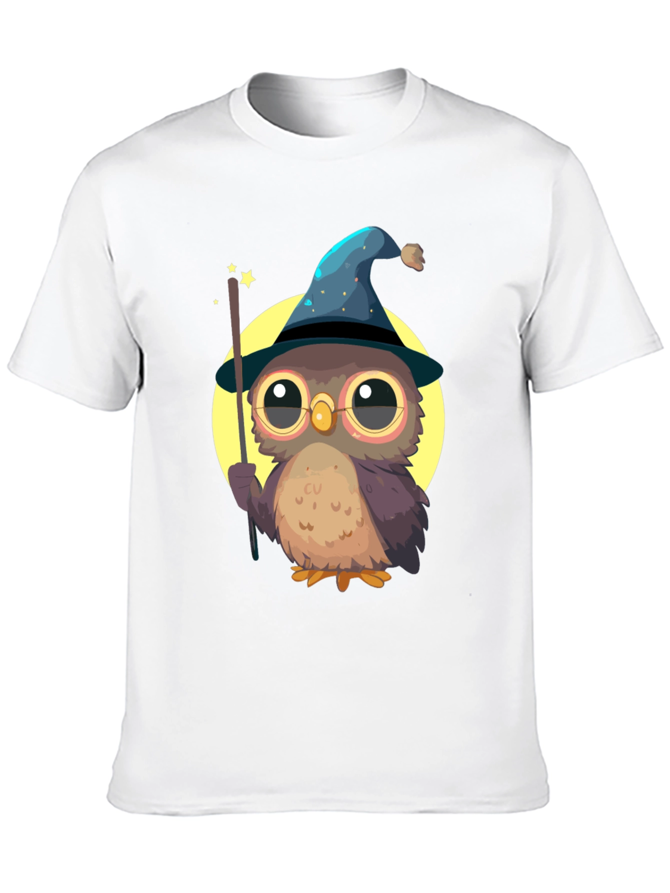 Black Wizard Owl T-Shirt - Cute & Quirky Tee for Magic Lovers view 10